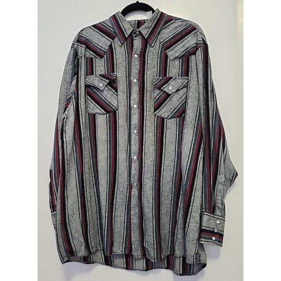 Plains Western Wear Men's Pearl Snap Shirt Vintage Cowboy Rodeo XL - Picture 1 of 7